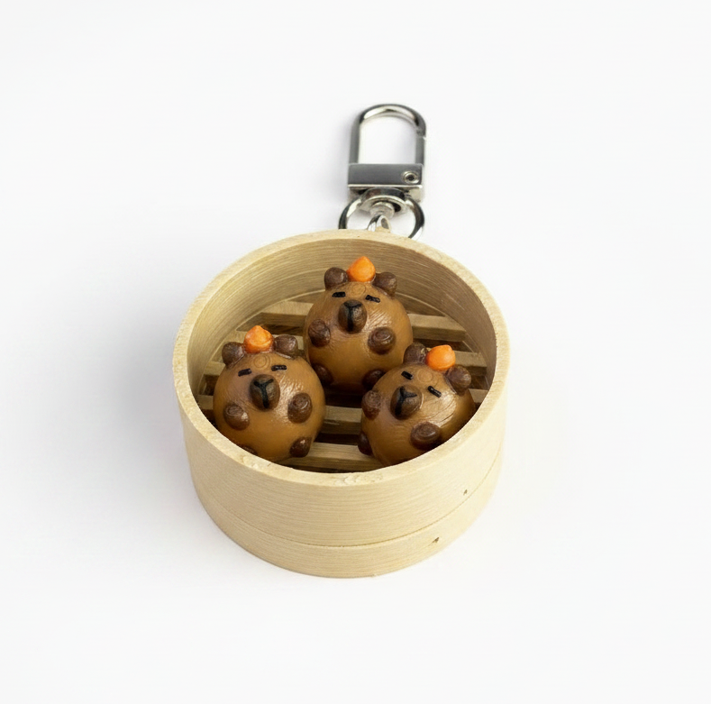 Dim Sum Clicker Keychain