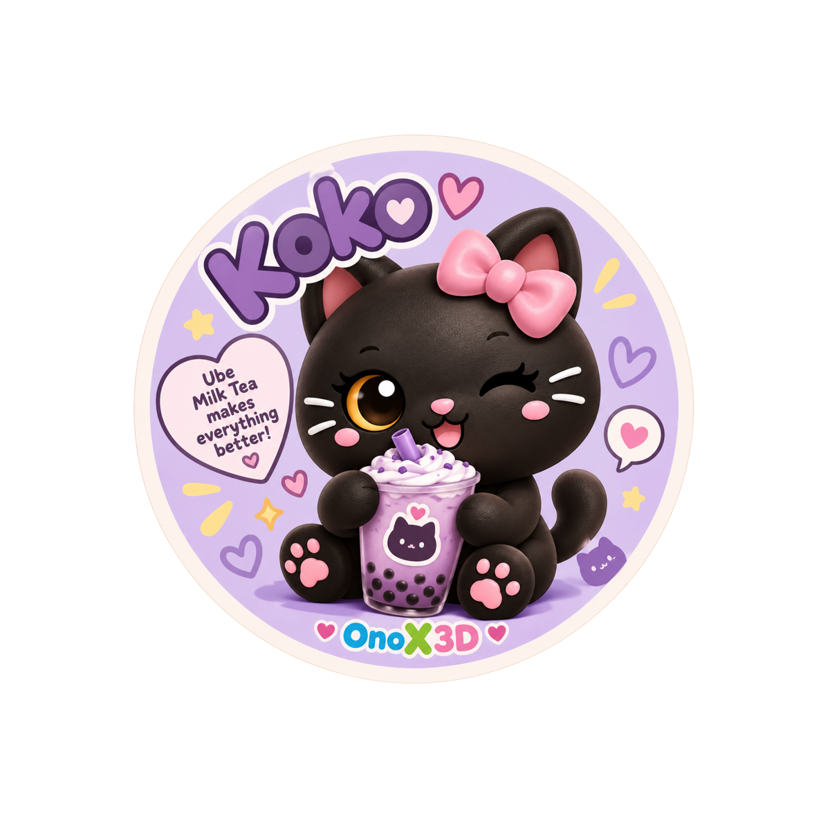 Koko Mini Bun 3-Sticker Pack