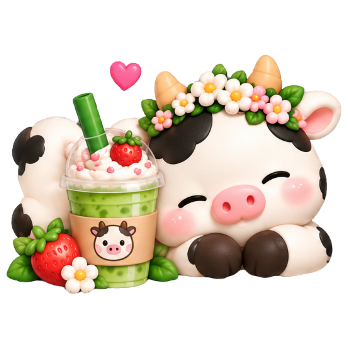 Missy Moo Cow Mini Bun 5-Sticker Pack