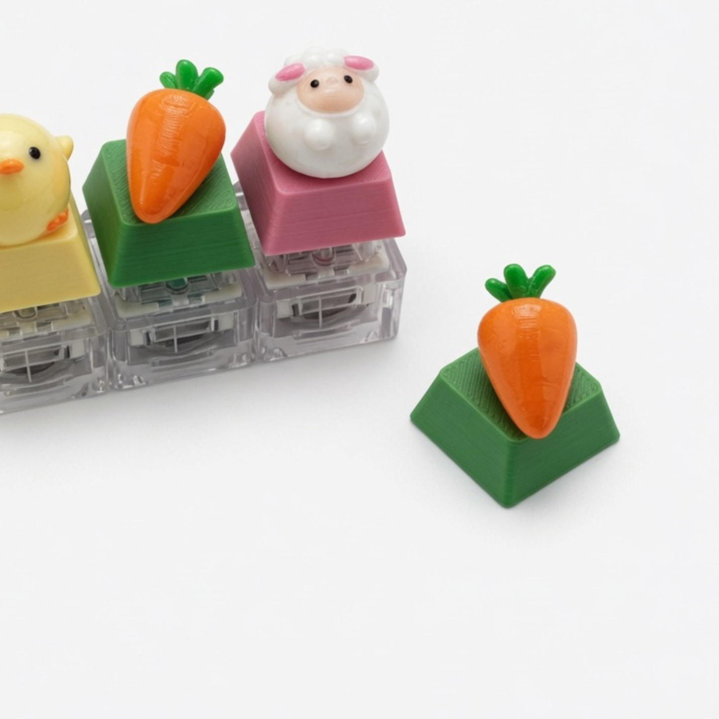 Mini Bun Squad Click & Glow Keychain