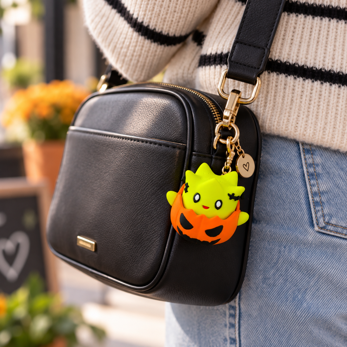 Togepi Inspired Frankenstein Pumpkin Fidget Clicker