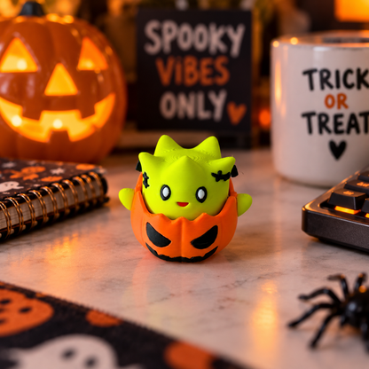 Togepi Inspired Frankenstein Pumpkin Fidget Clicker