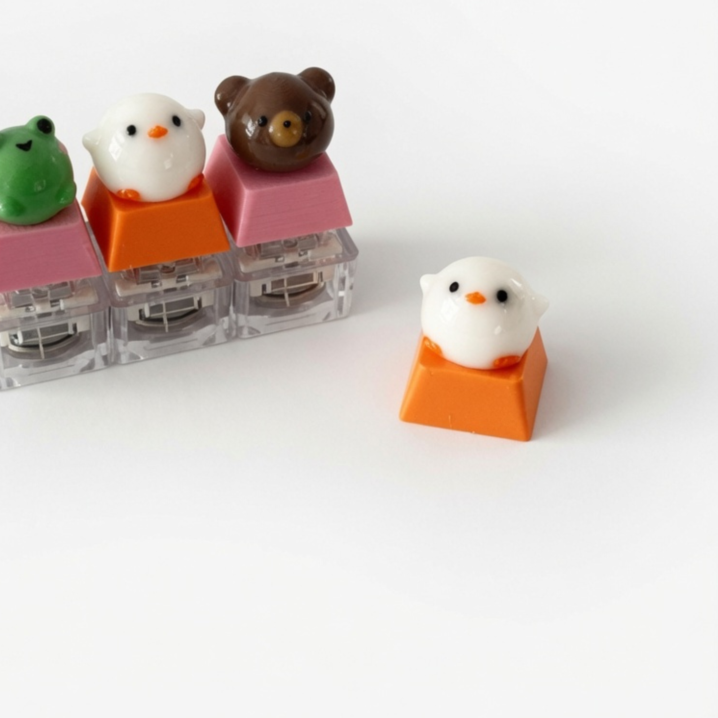 Mini Bun Squad Click & Glow Keychain