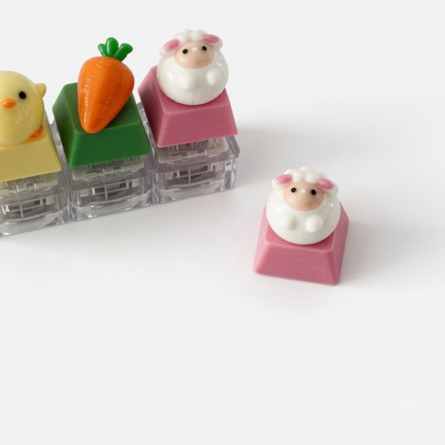 Mini Bun Squad Click & Glow Keychain