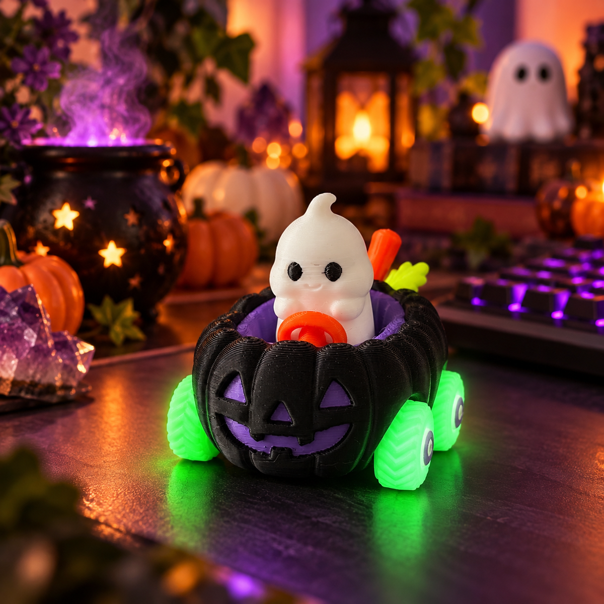 Spooky Glow Ghost Mobile