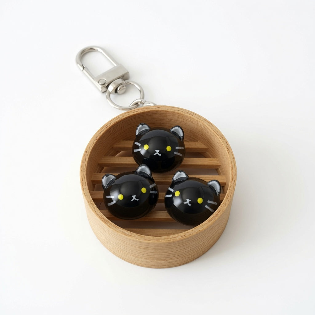 Koko Kitty Dim Sum Basket Keychain