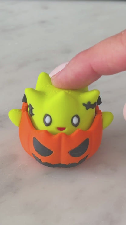 Togepi Inspired Frankenstein Pumpkin Fidget Clicker