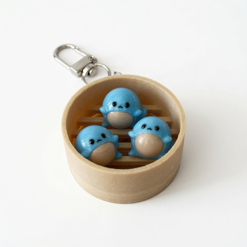 Squirt Dim Sum Basket Keychain